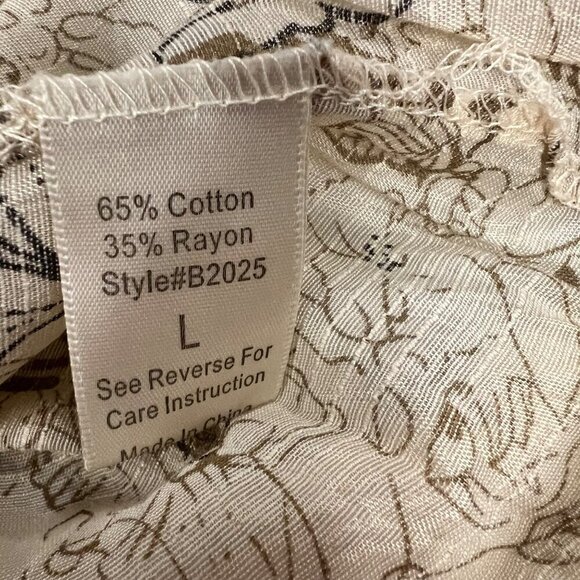 Blue Bird Women's Scoop Neck Floral Lace A-Line Dress Cream/Multi Size Large - Picture 9 of 9